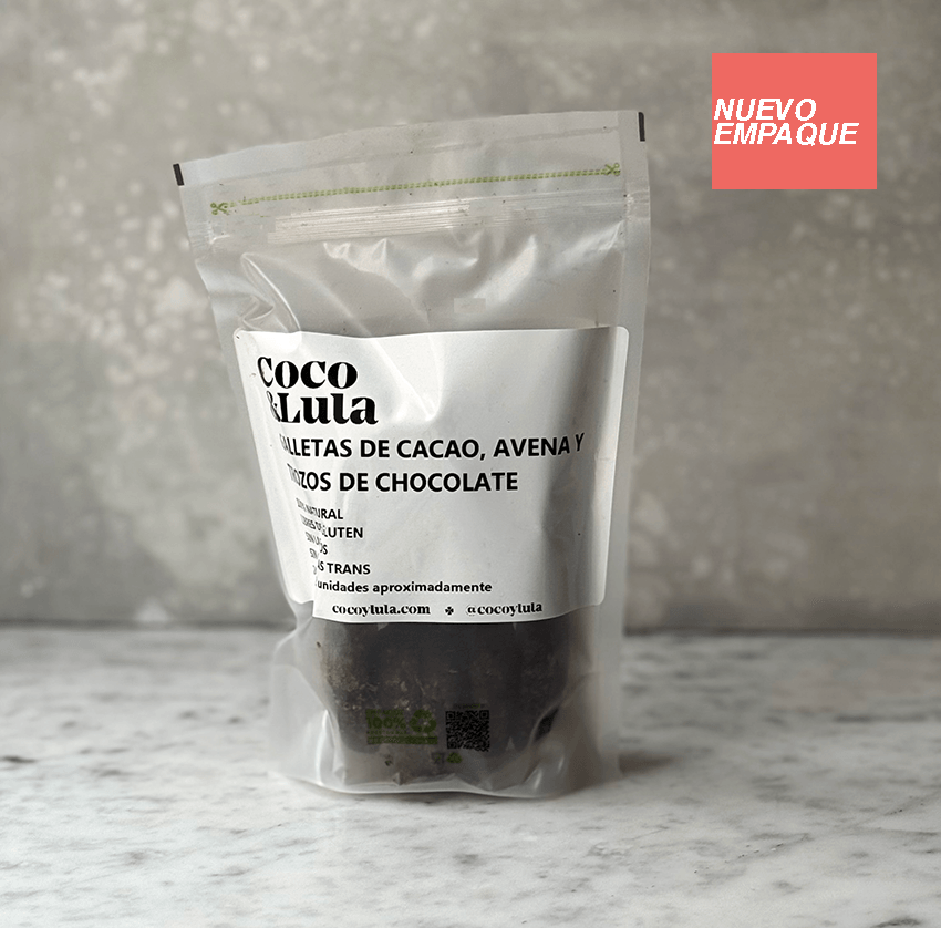 GALLETAS DE CACAO, AVENA Y TROZOS DE CHOCOLATE ( por 12 unidades )