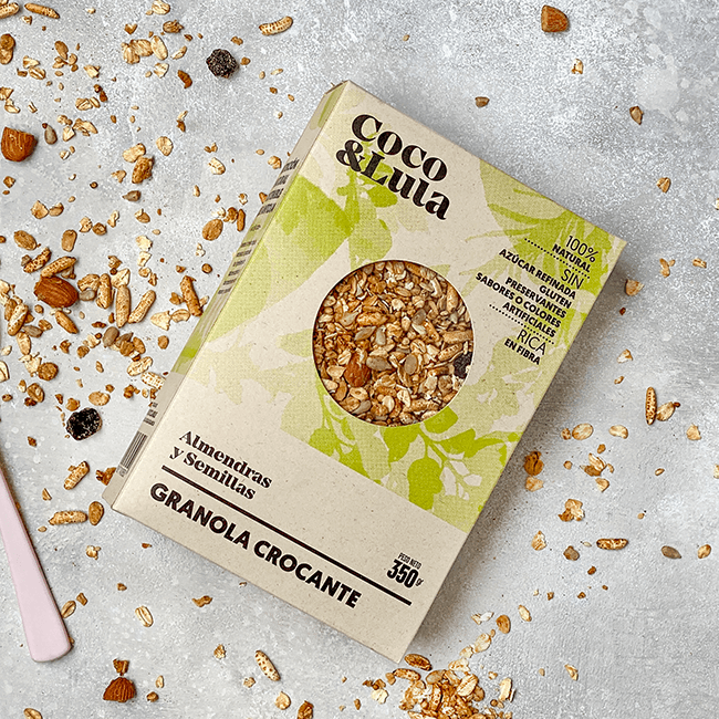 GRANOLA DE ALMENDRAS Y SEMILLAS