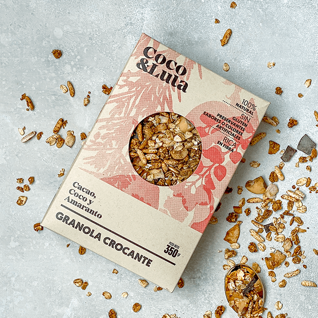 GRANOLA DE CACAO, COCO Y AMARANTO