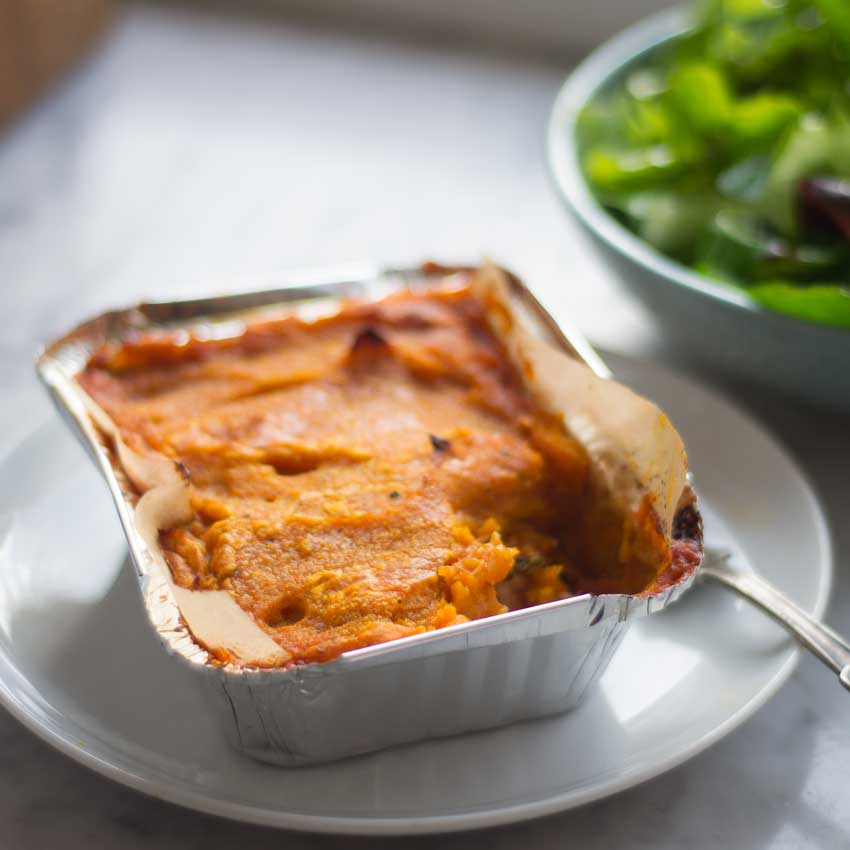SHEPERD'S PIE DE ZAPALLO, CON TOFU Y CHAmpiñones
