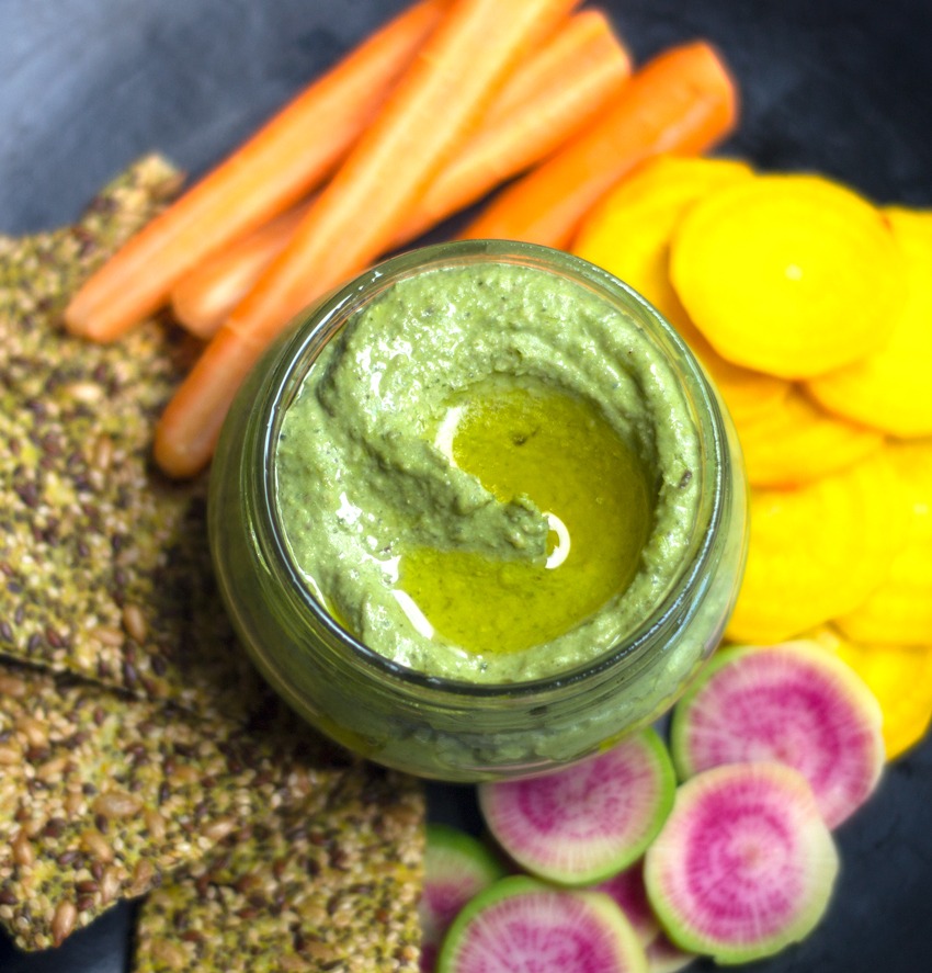 HUMMUS ALBAHACA Y LIMON