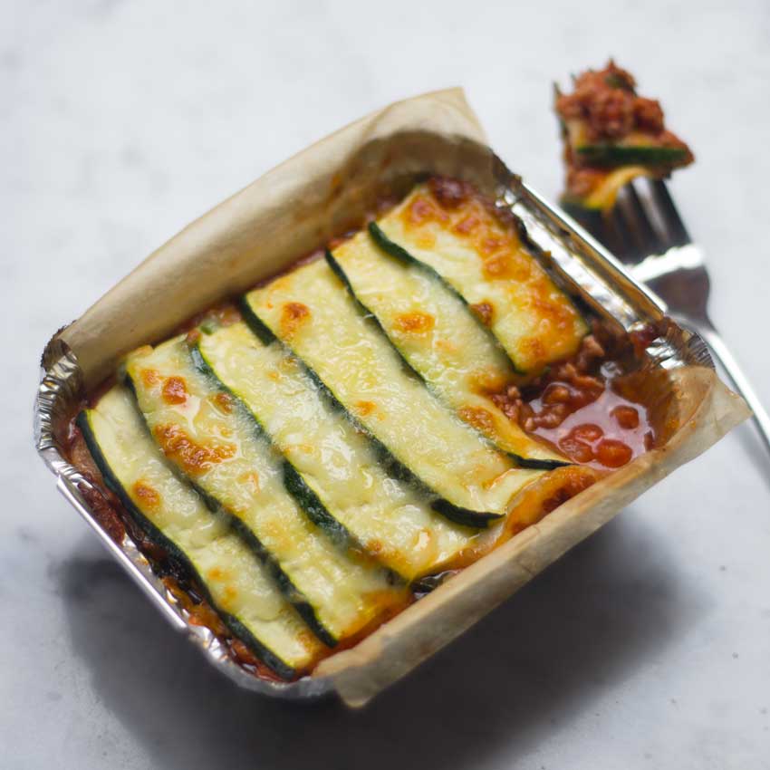 Lasaña KETO de pollo y zucchini ( sin pasta )