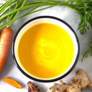 SOPA DE ZANAHORIA CON leche de coco JENGIBRE Y CURCUMA ( 3 porciones)