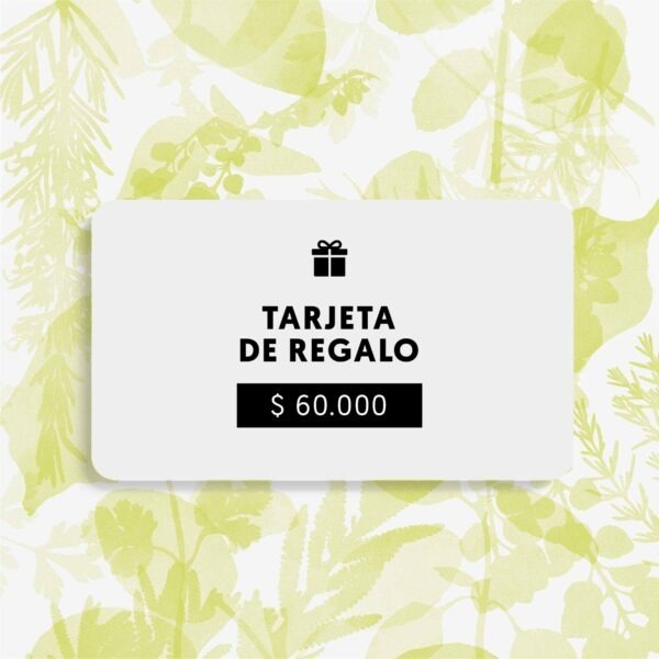 TARJETA DE REGALO VERDE 60000 BAJA