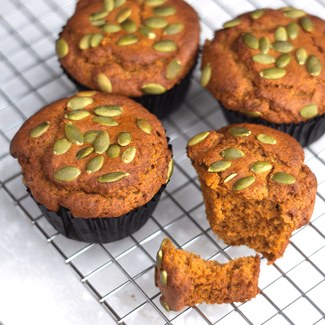 muffins de zapallo y especias ( 4 unidades )